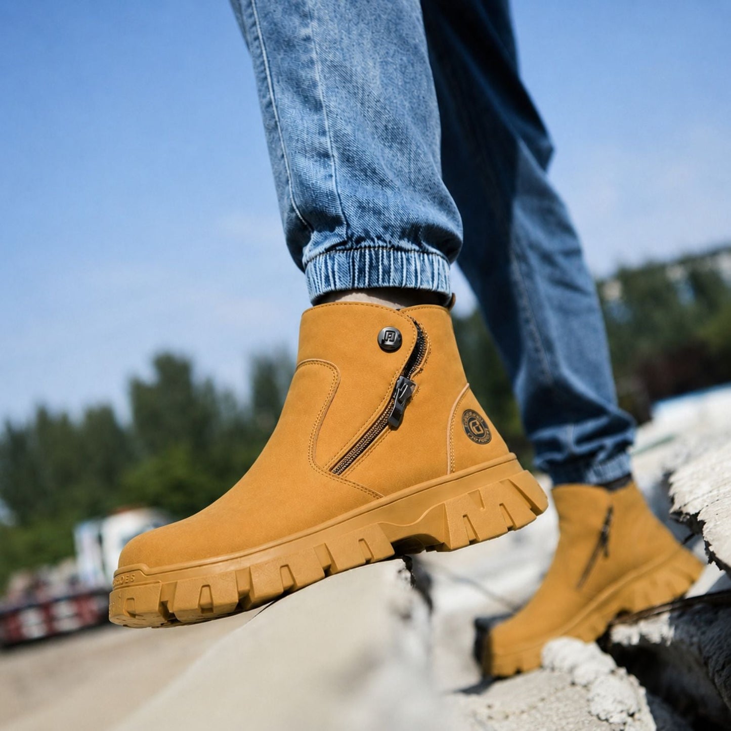 Slip-On Safety Work Boots | Zyphhra