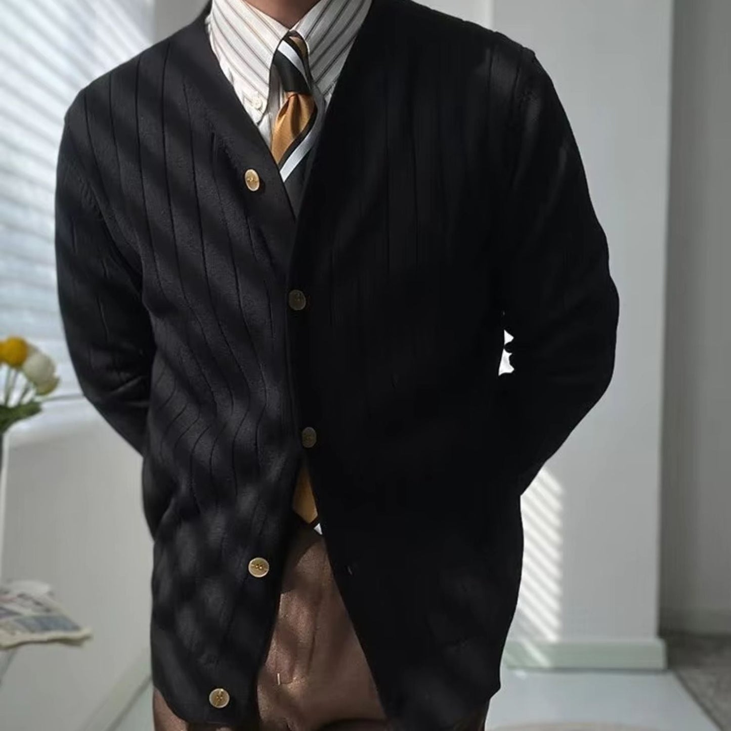 Slim Ribbed Knit Cardigan | Zyphhra