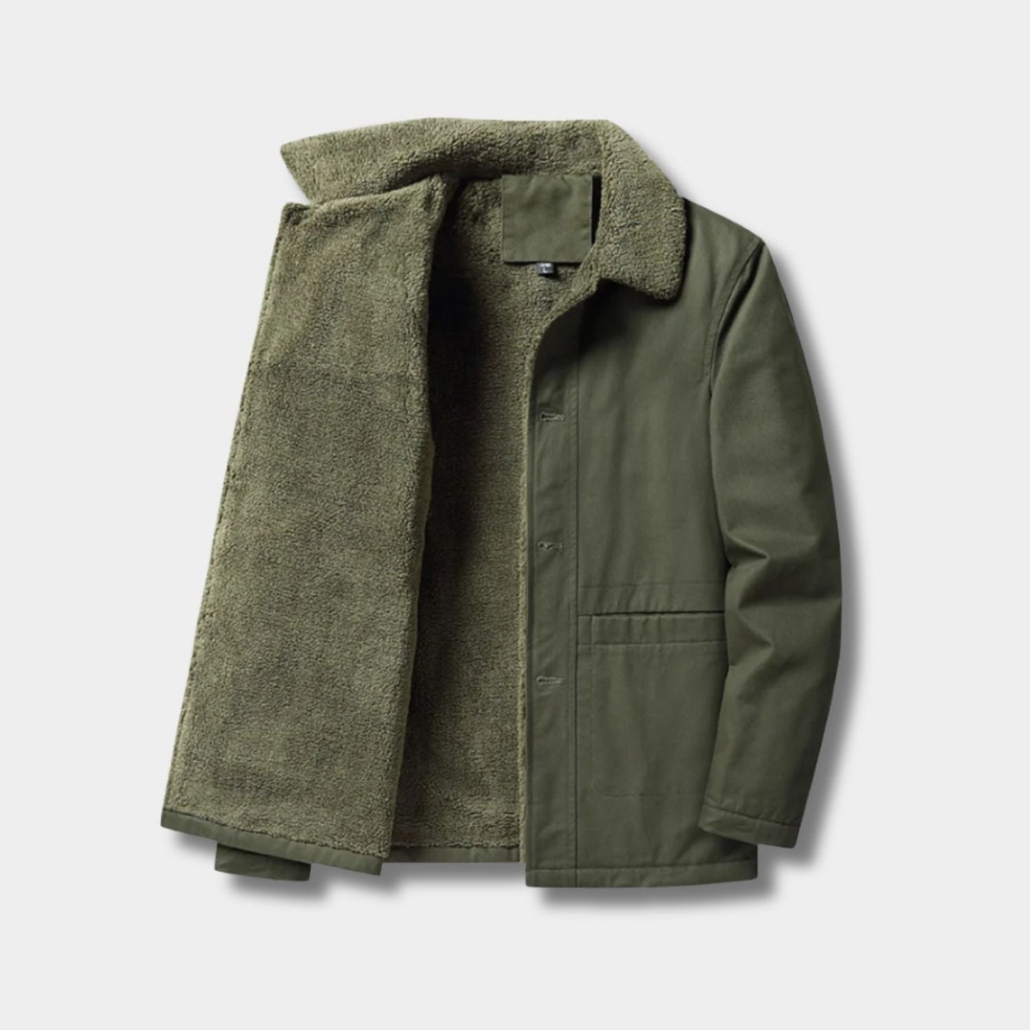 Shearling Lined Button Winter Jacket | Zyphhra
