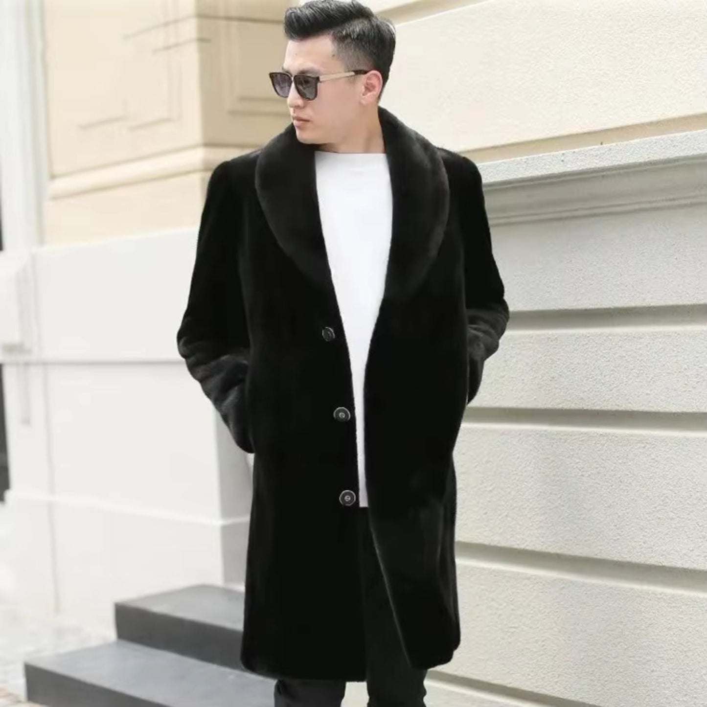 Button Front Plush Fur Coat | Zyphhra