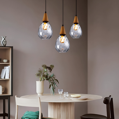 Elegant Teardrop Glass Pendant Light | Zyphhra