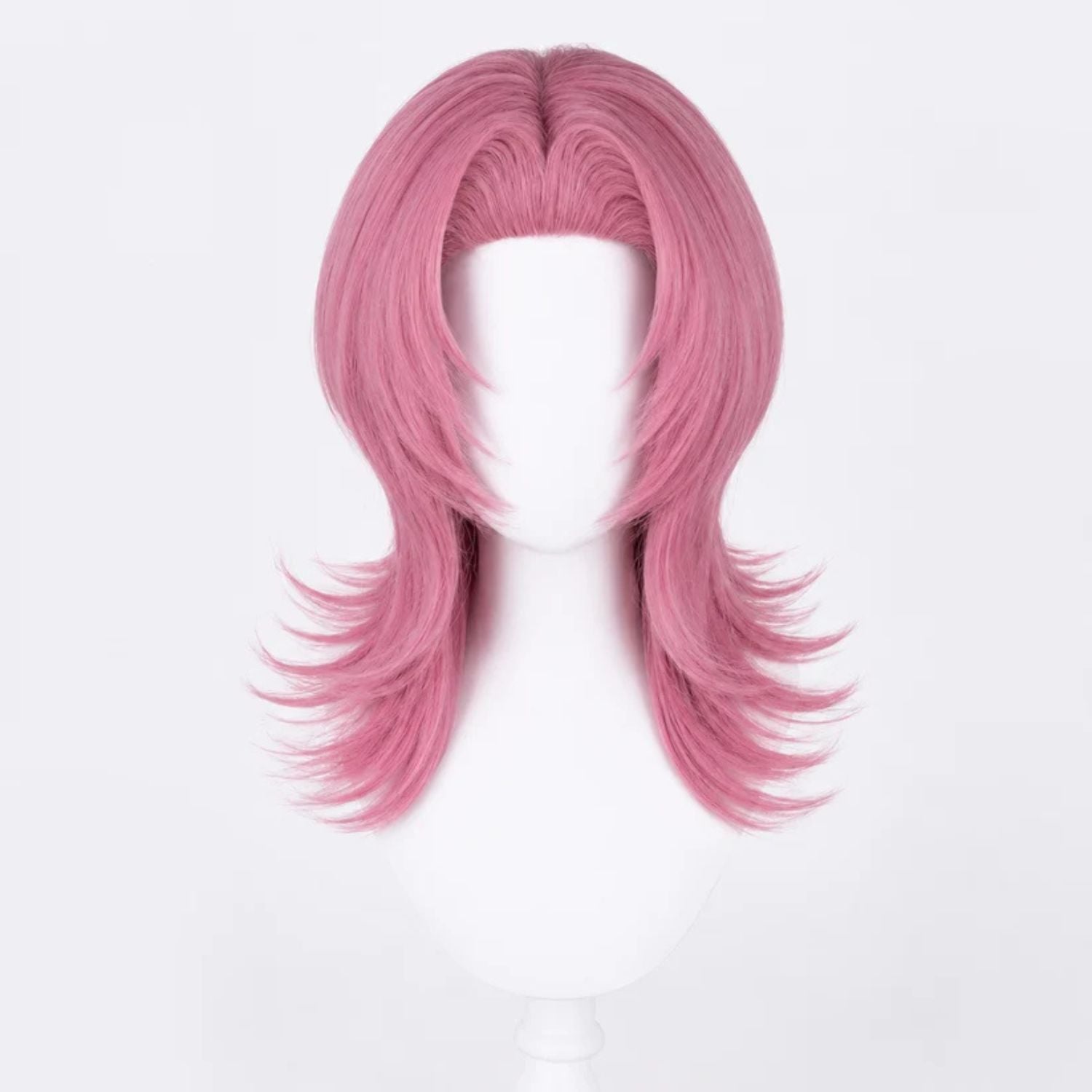 Pink Medium Layered Wig
