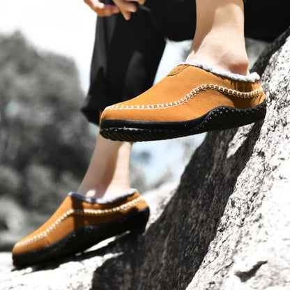 Sherpa Trim Slip-On Slippers | Zyphhra