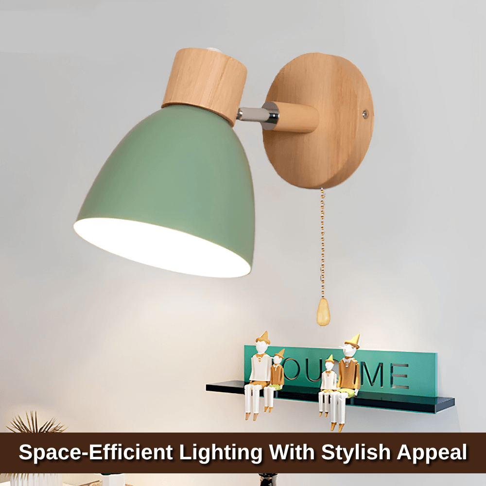 Minimalist Scandinavian Pull-Switch Wall Light | Zyphhra