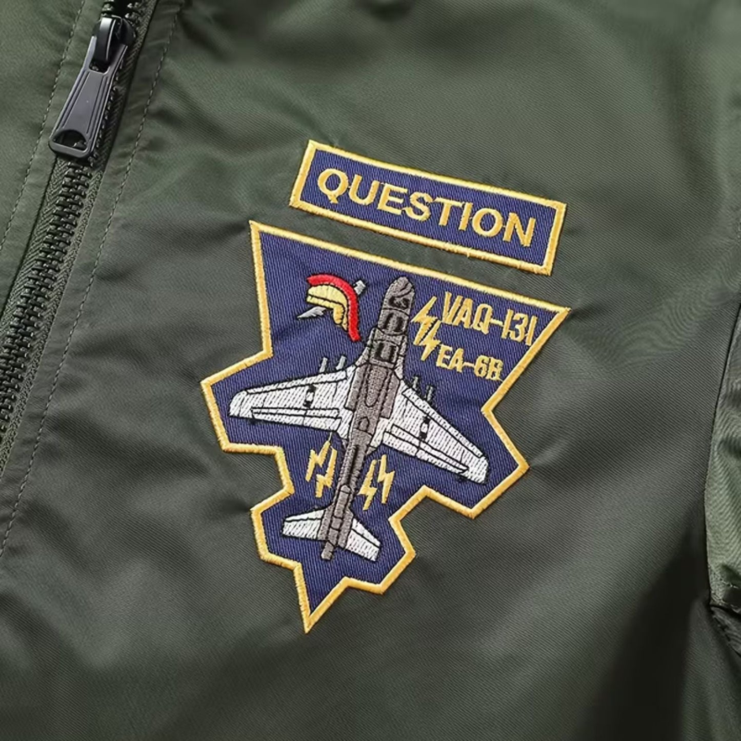 Embroidered Flight Aviator Jacket | Zyphhra