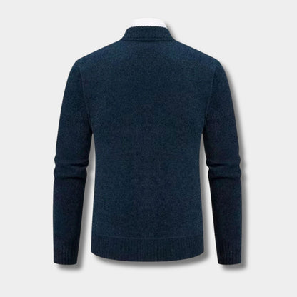 Geometric Zip Knit Cardigan | Zyphhra