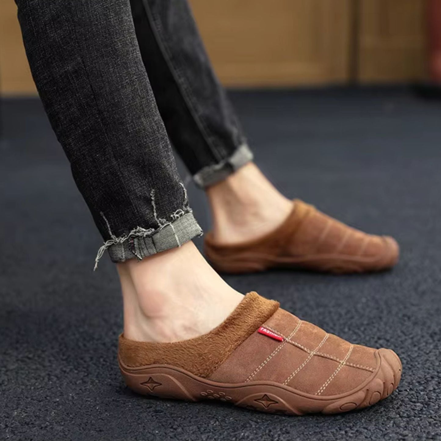 Quilted Plush Slip-On Slippers | Zyphhra