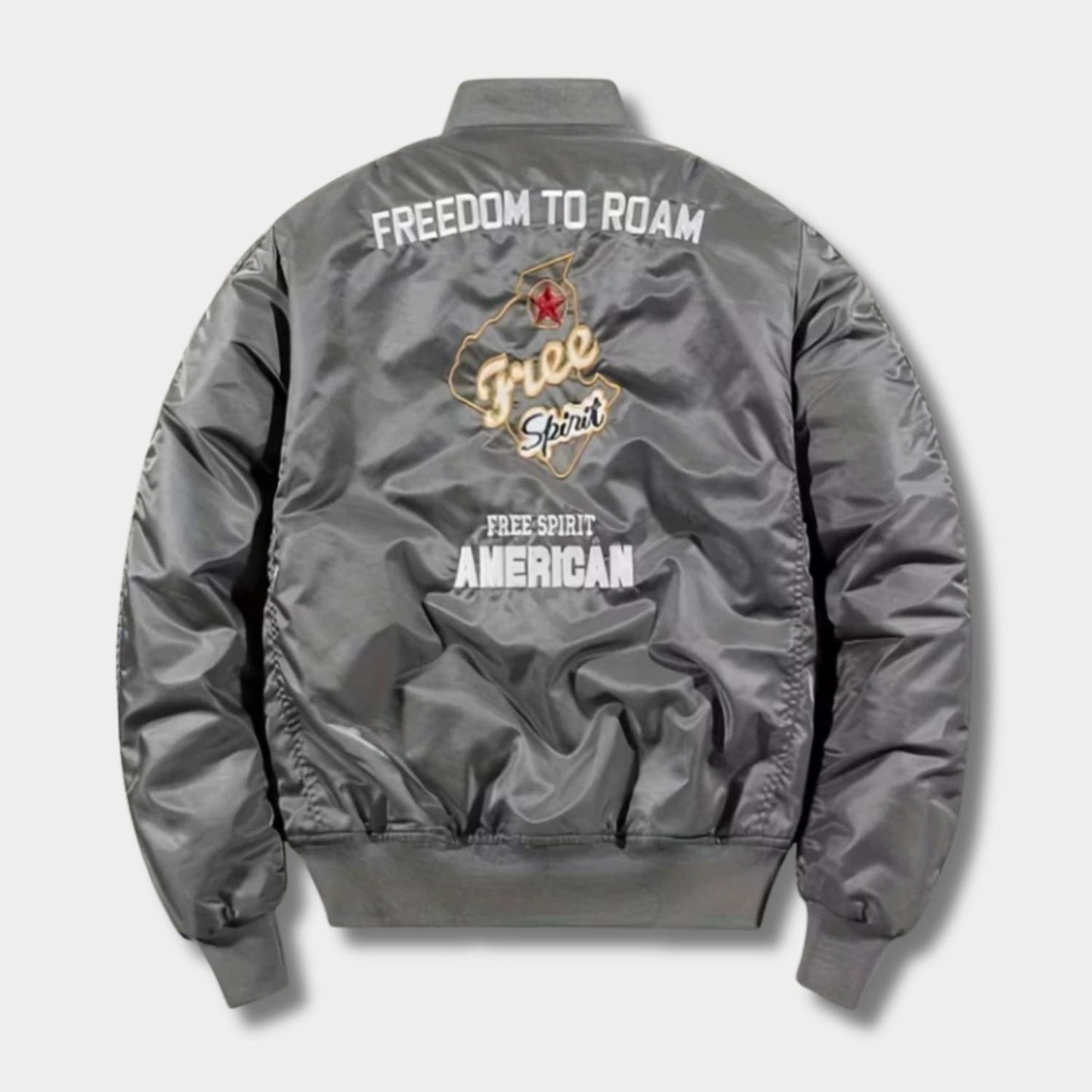 Embroidered Nylon Aviator Jacket | Zyphhra