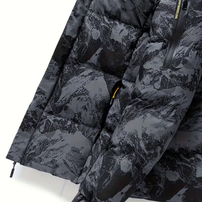 Camo Hooded Puffer Jacket | Zyphhra