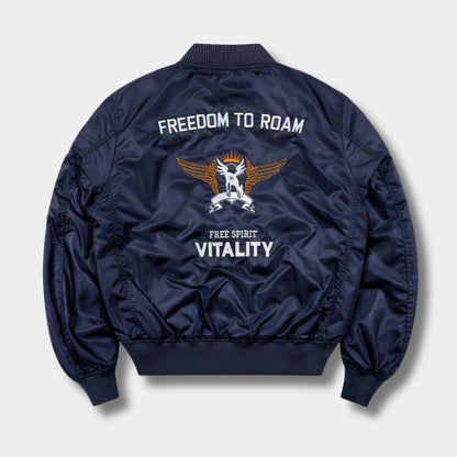 Embroidered Flight Bomber Jacket | Zyphhra