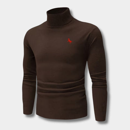 Embroidered Chest Detail Roll Neck | Zyphhra