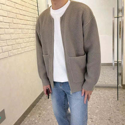 Minimalist Zip Knit Cardigan | Zyphhra