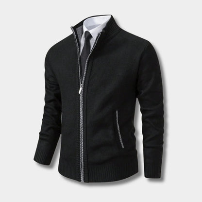 Zip-Up Mock Neck Cardigan | Zyphhra