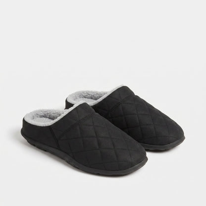 Quilted Plush-Lined House Slippers | Zyphhra