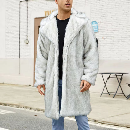 Wide Collar Shaggy Fur Coat | Zyphhra
