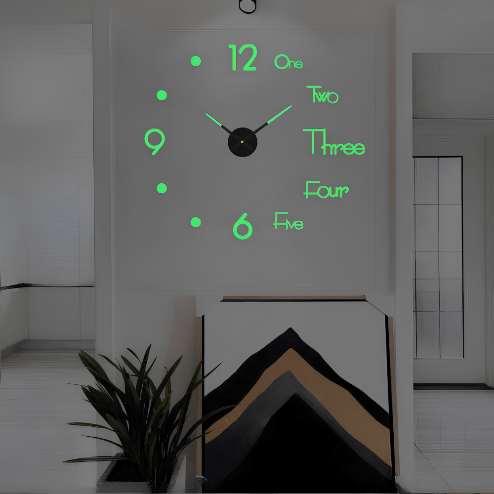 Minimalist Black Designer Wall Clock | Zyphhra