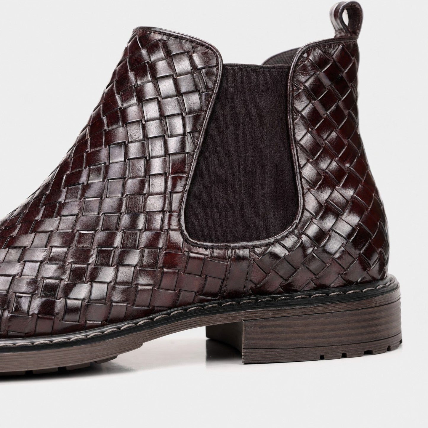 Woven Leather Chelsea Boots | Zyphhra