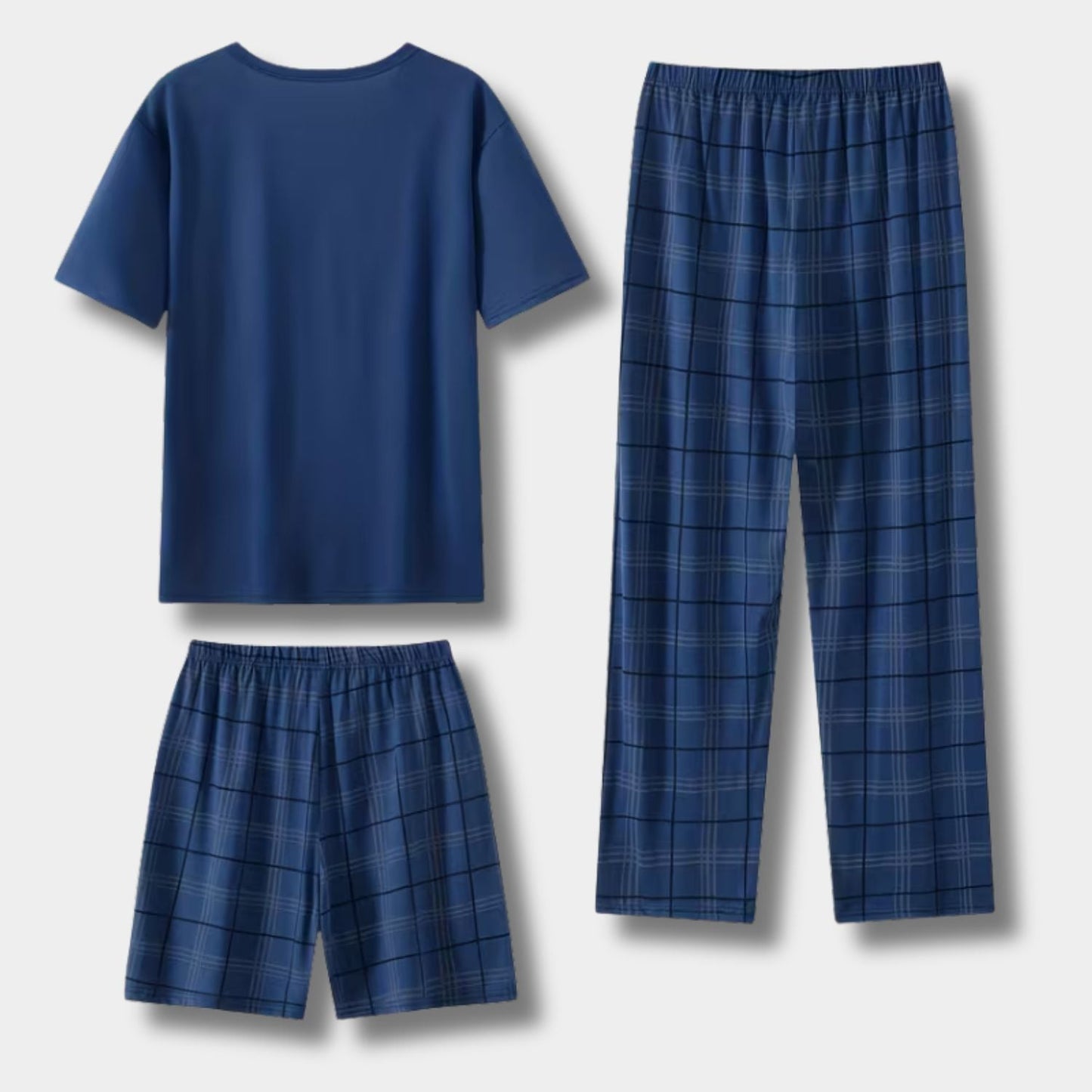 3-Piece Plaid Summer Pyjama Set | Zyphhra