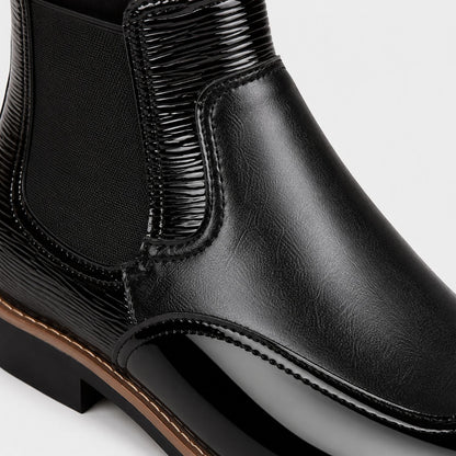 Glossy Leather Chelsea Boots | Zyphhra