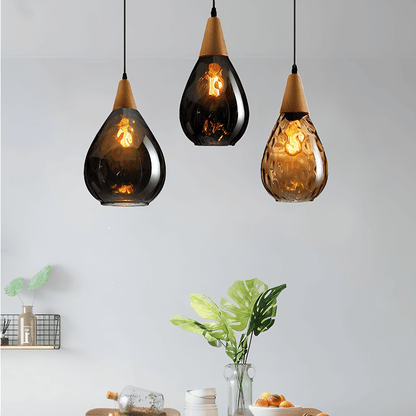 Elegant Teardrop Glass Pendant Light | Zyphhra