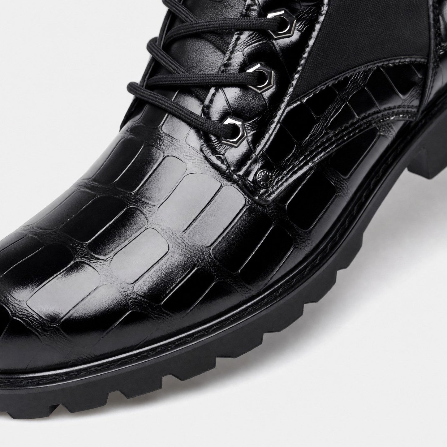 Embossed Combat Ankle Boots | Zyphhra