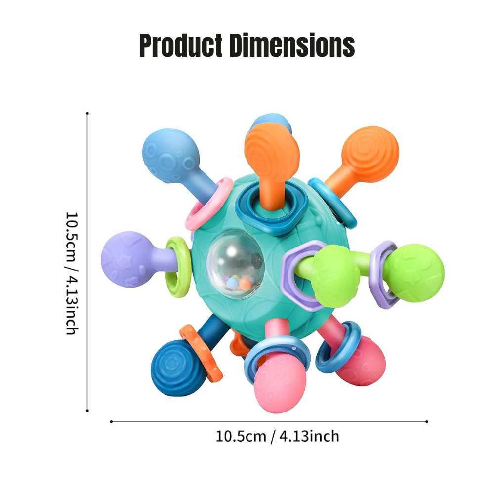 Textured Baby Rattle & Teether | Zyphhra