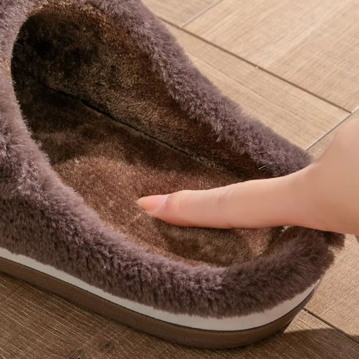 Padded Checked Fleece Slippers | Zyphhra