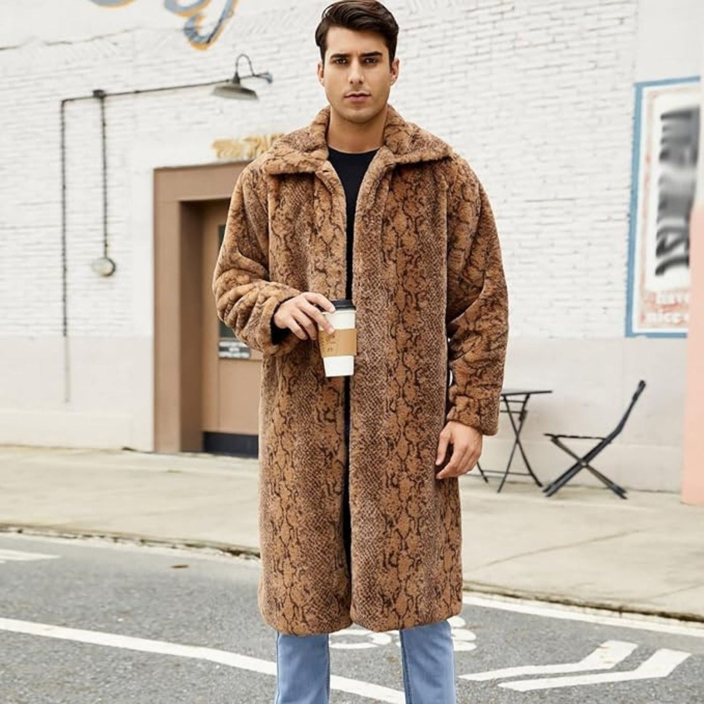 Textured Statement Fur Coat | Zyphhra