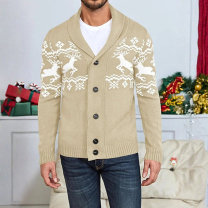 Nordic Reindeer Shawl Cardigan | Zyphhra
