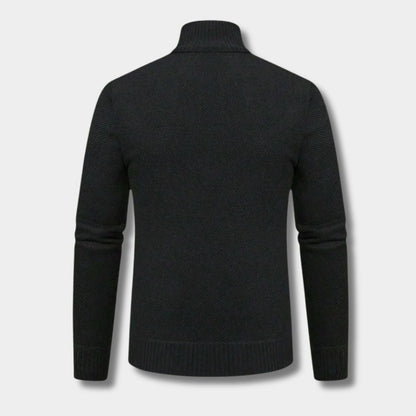 Zip-Up Mock Neck Cardigan | Zyphhra