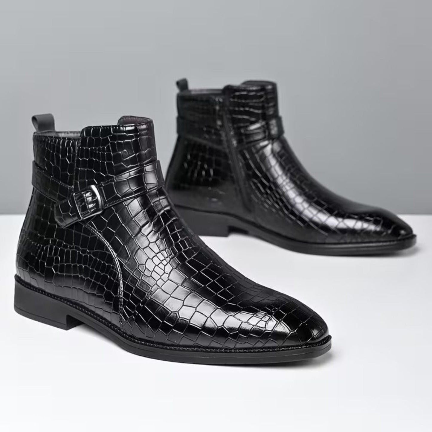 Croc Buckle Dress Boots | Zyphhra