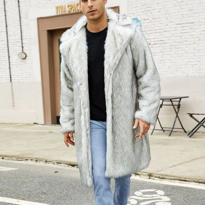 Wide Collar Shaggy Fur Coat | Zyphhra