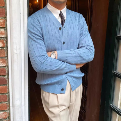 Slim Ribbed Knit Cardigan | Zyphhra