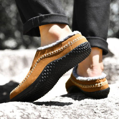 Sherpa Trim Slip-On Slippers | Zyphhra
