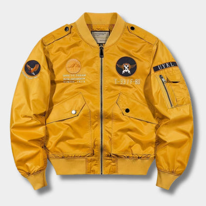 Embroidered Flight Bomber Jacket | Zyphhra