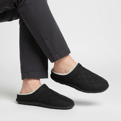 Quilted Plush-Lined House Slippers | Zyphhra