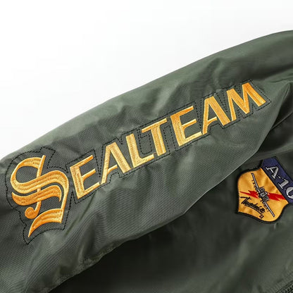 Embroidered Flight Aviator Jacket | Zyphhra