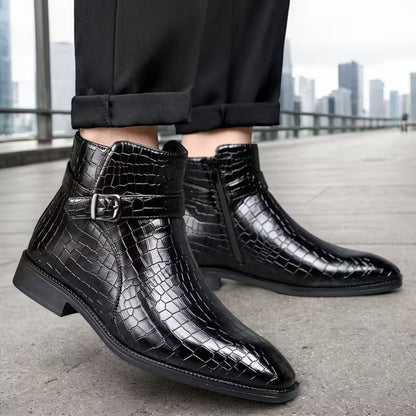 Croc Buckle Dress Boots | Zyphhra