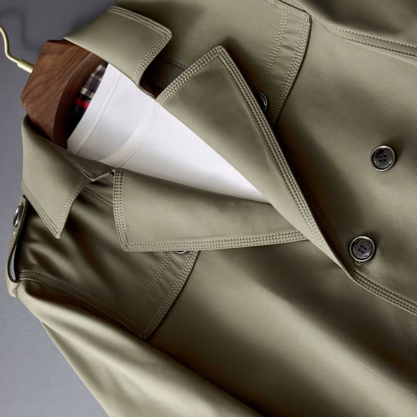 Double-Breasted Lapel Over Coat | Zyphhra