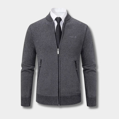 Geometric Zip Knit Cardigan | Zyphhra