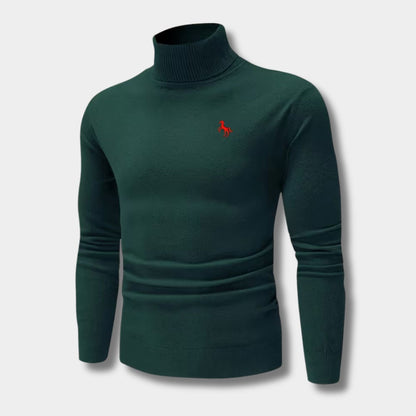 Embroidered Chest Detail Roll Neck | Zyphhra