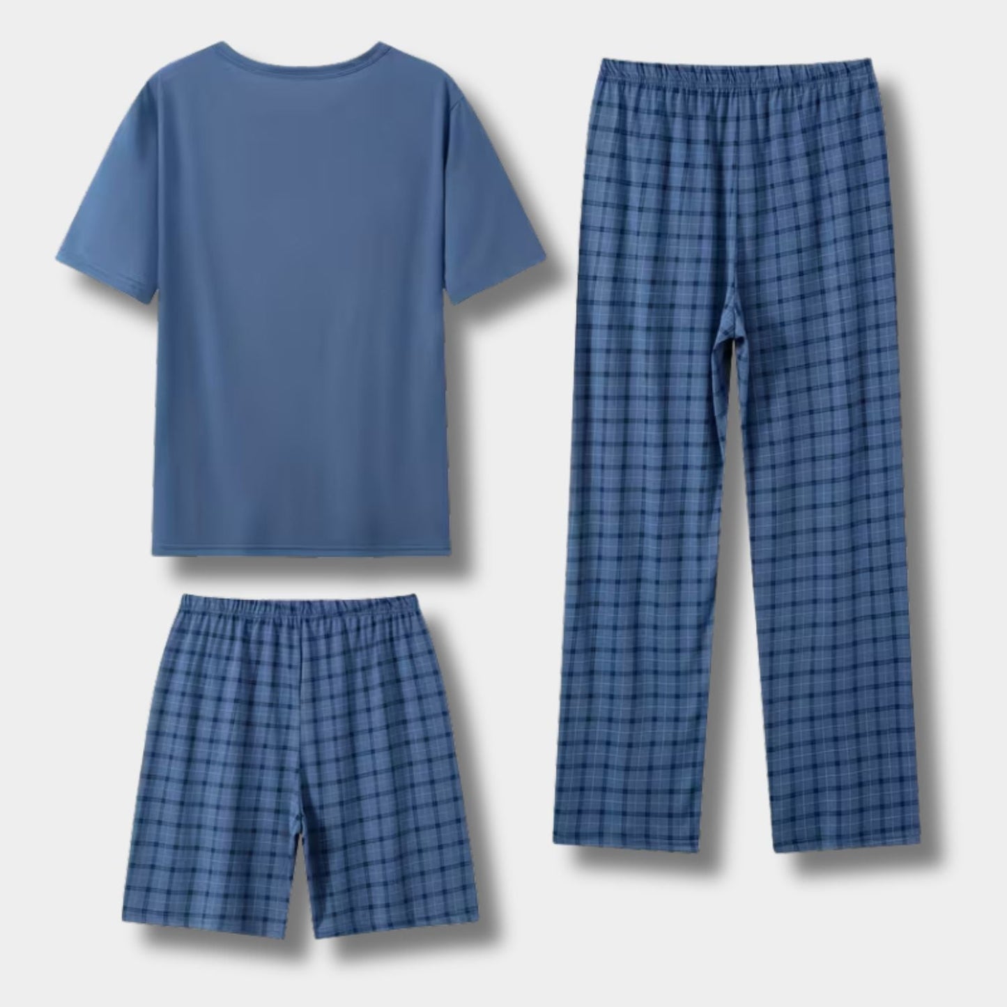 3-Piece Plaid Summer Pyjama Set | Zyphhra