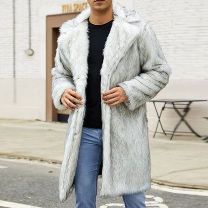 Wide Collar Shaggy Fur Coat | Zyphhra