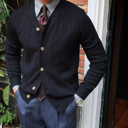 Slim Ribbed Knit Cardigan | Zyphhra