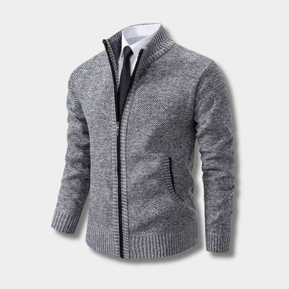 Zip-Up Mock Neck Cardigan | Zyphhra
