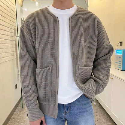 Minimalist Zip Knit Cardigan | Zyphhra