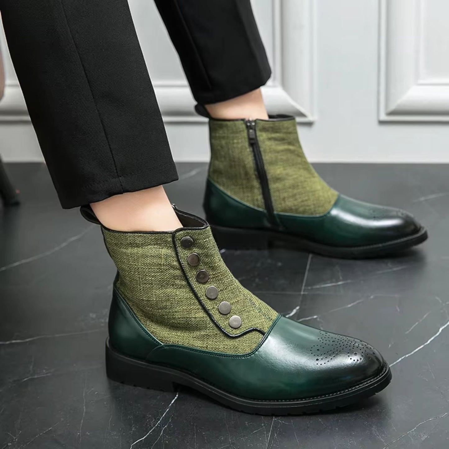 Elegant Leather Dress Boots | Zyphhra