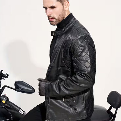 Vintage Quilted Leather Jacket | Zyphhra