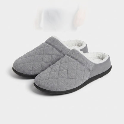Quilted Plush-Lined House Slippers | Zyphhra