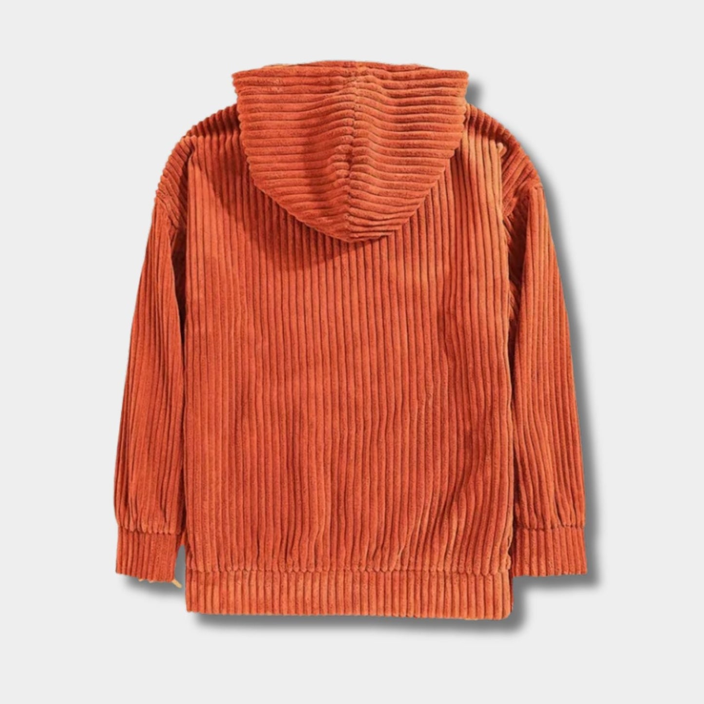 Textured Corduroy Pullover Hoodie | Zyphhra